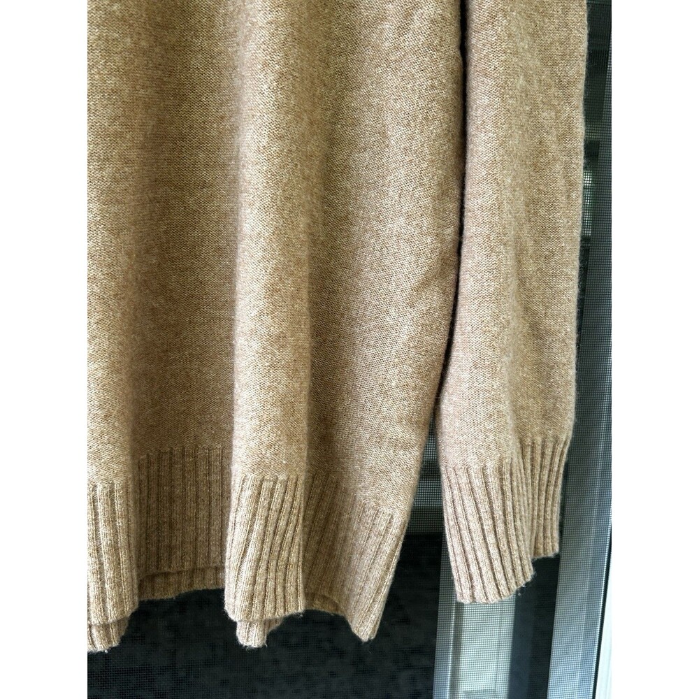 Pilcro Anthropologie Alani 100% Cashmere Mock Neck Sweater Size XL Brown - Picture 8 of 11